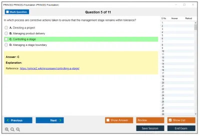 PRINCE2 PRINCE2-Foundation PRINCE2 Foundation written Exam Practice test exam simulator test engine exam Prep practice test questions answers Image 5
