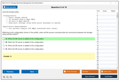 SNIA S10-210 Storage Networking Management and Administration Practice test exam simulator test engine exam Prep practice test questions answers Image 9