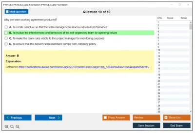 PRINCE2 PRINCE2-Agile-Foundation PRINCE2 Agile Foundation Exam Practice test exam simulator test engine exam Prep practice test questions answers Image 10