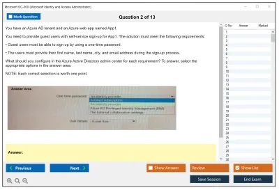 Microsoft SC-300 Microsoft Identity and Access Administrator Practice test exam simulator test engine exam Prep practice test questions answers Image 2