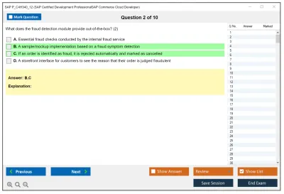 SAP P_C4H340_12 SAP Certified Development ProfessionalSAP Commerce Cloud Developer Practice test exam simulator test engine exam Prep practice test questions answers Image 2