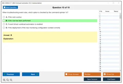 IBM C9560-517 IBM Workload Automation V9.2 Implementation Practice test exam simulator test engine exam Prep practice test questions answers Image 10