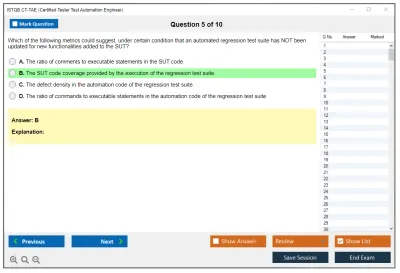 ISTQB CT-TAE Certified Tester Test Automation Engineer Practice test exam simulator test engine exam Prep practice test questions answers Image 5