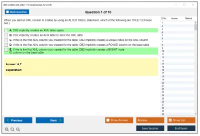 IBM C2090-320 DB2 11 Fundamentals for z/OS Practice test exam simulator test engine exam Prep practice test questions answers Image 1