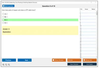 Cisco 100-490 Supporting Cisco Routing & Switching Network Devices (RSTECH) Practice test exam simulator test engine exam Prep practice test questions answers Image 8