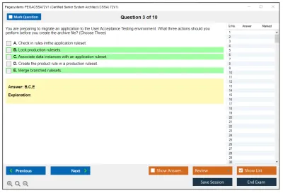 Pegasystems PEGACSSA72V1 Certified Senior System Architect (CSSA) 72V1 Practice test exam simulator test engine exam Prep practice test questions answers Image 3