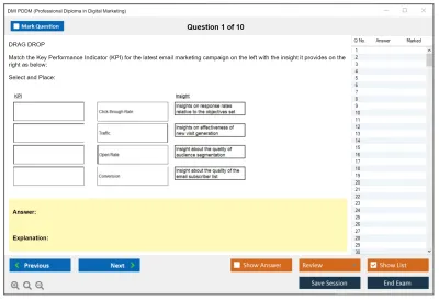 DMI PDDM Professional Diploma in Digital Marketing Practice test exam simulator test engine exam Prep practice test questions answers Image 1