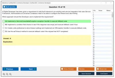 Salesforce Certified-B2C-Commerce-Developer Salesforce Certified B2C Commerce Developer Practice test exam simulator test engine exam Prep practice test questions answers Image 15