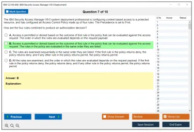 IBM C2150-609 IBM Security Access Manager V9.0 Deployment Practice test exam simulator test engine exam Prep practice test questions answers Image 7
