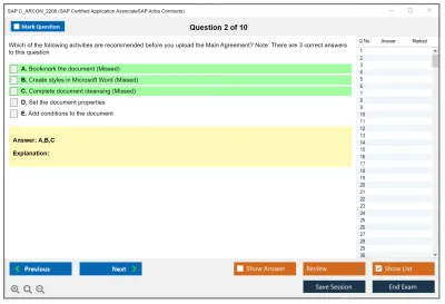 SAP C_ARCON_2208 SAP Certified Application AssociateSAP Ariba Contracts Practice test exam simulator test engine exam Prep practice test questions answers Image 2