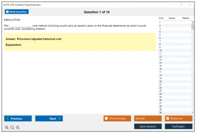 ACFE CFE Certified Fraud Examiner Practice test exam simulator test engine exam Prep practice test questions answers Image 1