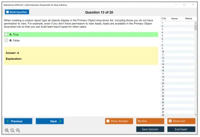 Salesforce ADM-201 Salesforce Certified Administrator Practice test exam simulator test engine exam Prep practice test questions answers Image 13