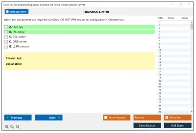 Cisco 300-730 Implementing Secure Solutions with Virtual Private Networks (SVPN) Practice test exam simulator test engine exam Prep practice test questions answers Image 4