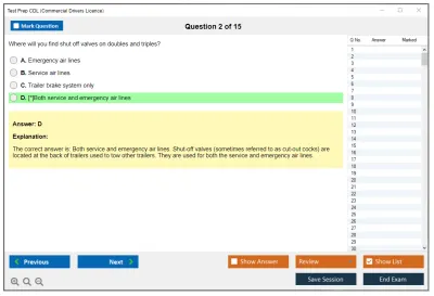 Test Prep CDL Commercial Drivers Licence Practice test exam simulator test engine exam Prep practice test questions answers Image 2