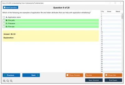 Cisco 210-250 Understanding Cisco Cybersecurity Fundamentals Practice test exam simulator test engine exam Prep practice test questions answers Image 9