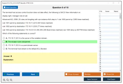 Huawei H12-723_V3.0 HCIP-Security-CTSS V3.0 Practice test exam simulator test engine exam Prep practice test questions answers Image 6