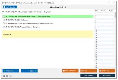 SAP E_BW4HANA200 SAP Certified Application Specialist - SAP BW/4HANA 2.0 Delta Practice test exam simulator test engine exam Prep practice test questions answers Image 9