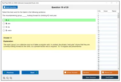 Test Prep HESI-A2 HESI Admission Assessment Exam (A2) Practice test exam simulator test engine exam Prep practice test questions answers Image 18