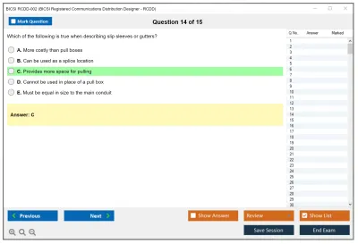 BICSI RCDD-002 BICSI Registered Communications Distribution Designer - RCDD Practice test exam simulator test engine exam Prep practice test questions answers Image 14
