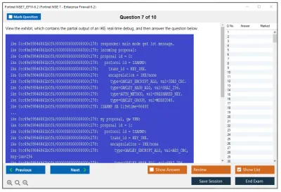Fortinet NSE7_EFW-6.2 Fortinet NSE 7 - Enterprise Firewall 6.2 Practice test exam simulator test engine exam Prep practice test questions answers Image 7