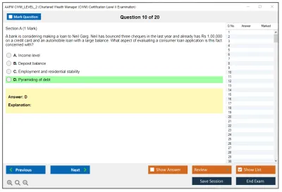 AAFM CWM_LEVEL_2 Chartered Wealth Manager (CWM) Certification Level II Examination Practice test exam simulator test engine exam Prep practice test questions answers Image 10