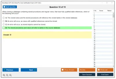 Snowflake COF-C02 SnowPro Core Certification Exam Practice test exam simulator test engine exam Prep practice test questions answers Image 10