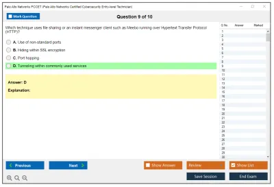 Palo Alto Networks PCCET Palo Alto Networks Certified Cybersecurity Entry-level Technician Practice test exam simulator test engine exam Prep practice test questions answers Image 9