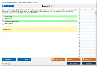 SOA S90.01 Fundamental SOA & Service-Oriented Computing Practice test exam simulator test engine exam Prep practice test questions answers Image 5
