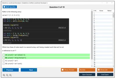 Salesforce JavaScript-Developer-I Salesforce Certified JavaScript Developer I Practice test exam simulator test engine exam Prep practice test questions answers Image 5