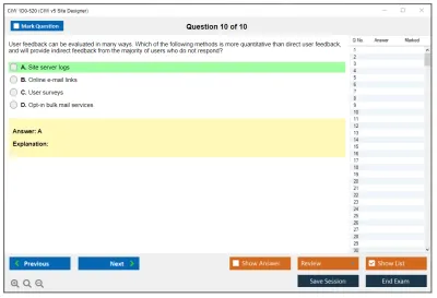 CIW 1D0-520 CIW v5 Site Designer Practice test exam simulator test engine exam Prep practice test questions answers Image 10