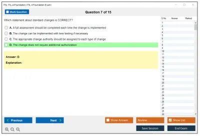 ITIL ITIL-4-Foundation ITIL 4 Foundation Exam Practice test exam simulator test engine exam Prep practice test questions answers Image 7