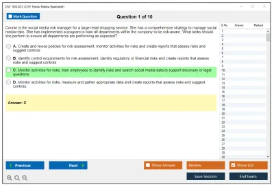 CIW 1D0-623 Social Media Strategist Practice test exam simulator test engine exam Prep practice test questions answers Image 1