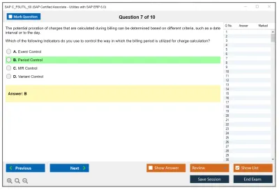 SAP C_FSUTIL_60 SAP Certified Associate - Utilities with SAP ERP 6.0 Practice test exam simulator test engine exam Prep practice test questions answers Image 7