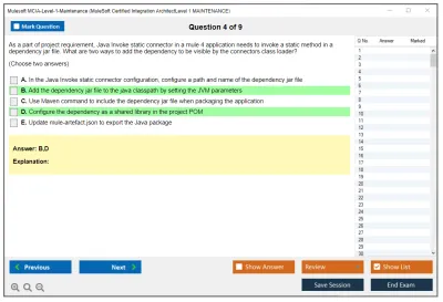 Mulesoft MCIA-Level-1-Maintenance MuleSoft Certified Integration Architect - Level 1 MAINTENANCE Practice test exam simulator test engine exam Prep practice test questions answers Image 4