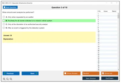 EMC DES-9131 Specialist - Infrastructure Security Exam Practice test exam simulator test engine exam Prep practice test questions answers Image 3