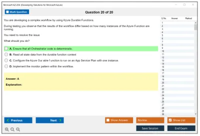 Microsoft AZ-204 Developing Solutions for Microsoft Azure Practice test exam simulator test engine exam Prep practice test questions answers Image 20