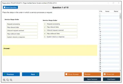 Pegasystems PEGAPCSSA87V1 Pega Certified Senior System Architect (PCSSA) 87V1 Practice test exam simulator test engine exam Prep practice test questions answers Image 1
