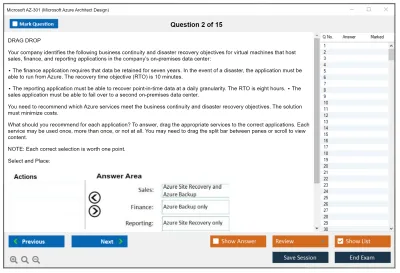 Microsoft AZ-301 Microsoft Azure Architect Design Practice test exam simulator test engine exam Prep practice test questions answers Image 2
