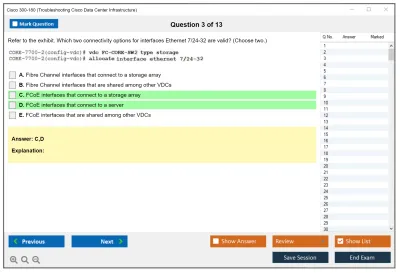 Cisco 300-180 Troubleshooting Cisco Data Center Infrastructure Practice test exam simulator test engine exam Prep practice test questions answers Image 3