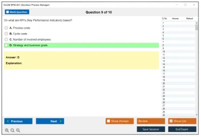 GAQM BPM-001 Business Process Manager (BPM) Practice test exam simulator test engine exam Prep practice test questions answers Image 9