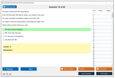 Microsoft MS-500 Microsoft 365 Security Administration Practice test exam simulator test engine exam Prep practice test questions answers Image 15