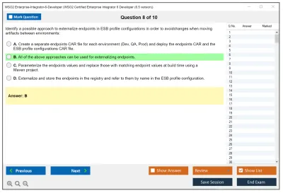 WSO2 Enterprise-Integrator-6-Developer WSO2 Certified Enterprise Integrator 6 Developer (6.5 version) Practice test exam simulator test engine exam Prep practice test questions answers Image 8