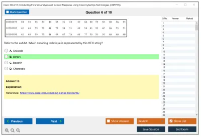 Cisco 300-215 Conducting Forensic Analysis and Incident Response Using Cisco CyberOps Technologies (CBRFIR) Practice test exam simulator test engine exam Prep practice test questions answers Image 6
