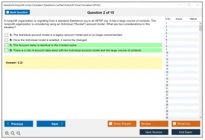Salesforce Nonprofit-Cloud-Consultant Salesforce Certified Nonprofit Cloud Consultant Practice test exam simulator test engine exam Prep practice test questions answers Image 2