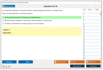 Exin ASF Agile Scrum Foundation Practice test exam simulator test engine exam Prep practice test questions answers Image 8