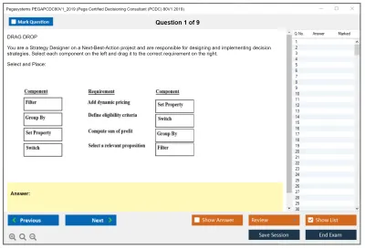 Pegasystems PEGAPCDC80V1_2019 Pega Certified Decisioning Consultant (PCDC) 80V1 2019 Practice test exam simulator test engine exam Prep practice test questions answers Image 1