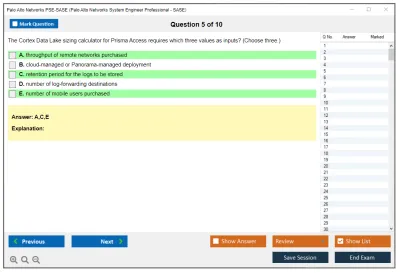 Palo Alto Networks PSE-SASE Palo Alto Networks System Engineer Professional - SASE Exam Practice test exam simulator test engine exam Prep practice test questions answers Image 5