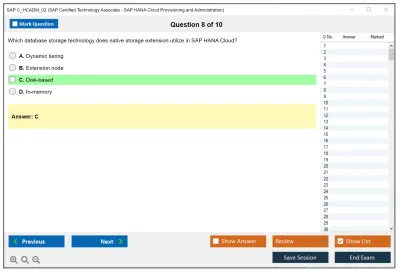 SAP C_HCADM_02 SAP Certified Technology Associate - SAP HANA Cloud Provisioning and Administration Practice test exam simulator test engine exam Prep practice test questions answers Image 8