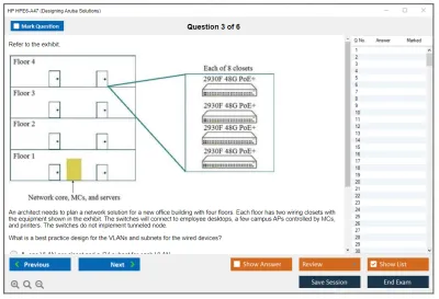 HP HPE6-A47 Designing Aruba Solutions Practice test exam simulator test engine exam Prep practice test questions answers Image 3