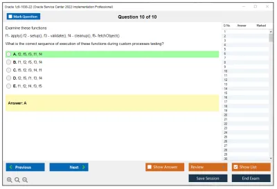 Oracle 1z0-1038-22 Oracle Service Center 2022 Implementation Professional Practice test exam simulator test engine exam Prep practice test questions answers Image 10